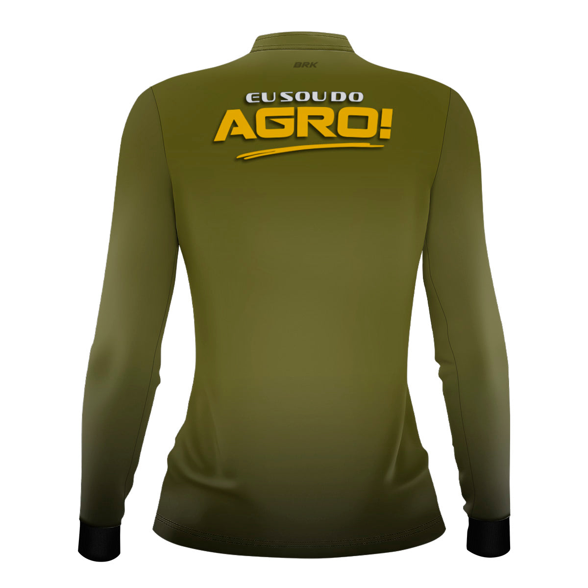 Camisa Agro Feminina Brk Eu Sou Do Agro Clean Verde Musgo com Proteção Solar UV50+ - Brk Agro