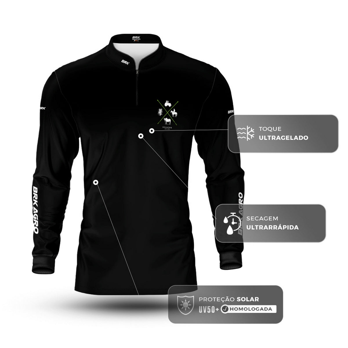 Camisa Agro Brk Essência do Agro com Proteção UV50 - Brk Agro
