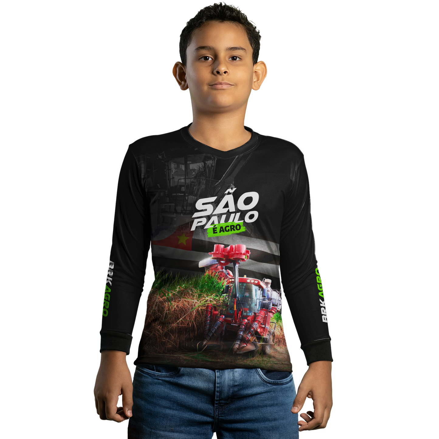 Camisa Agro Brk São Paulo Cana de Açúcar com Proteção Solar UV50+ - BRK AGRO