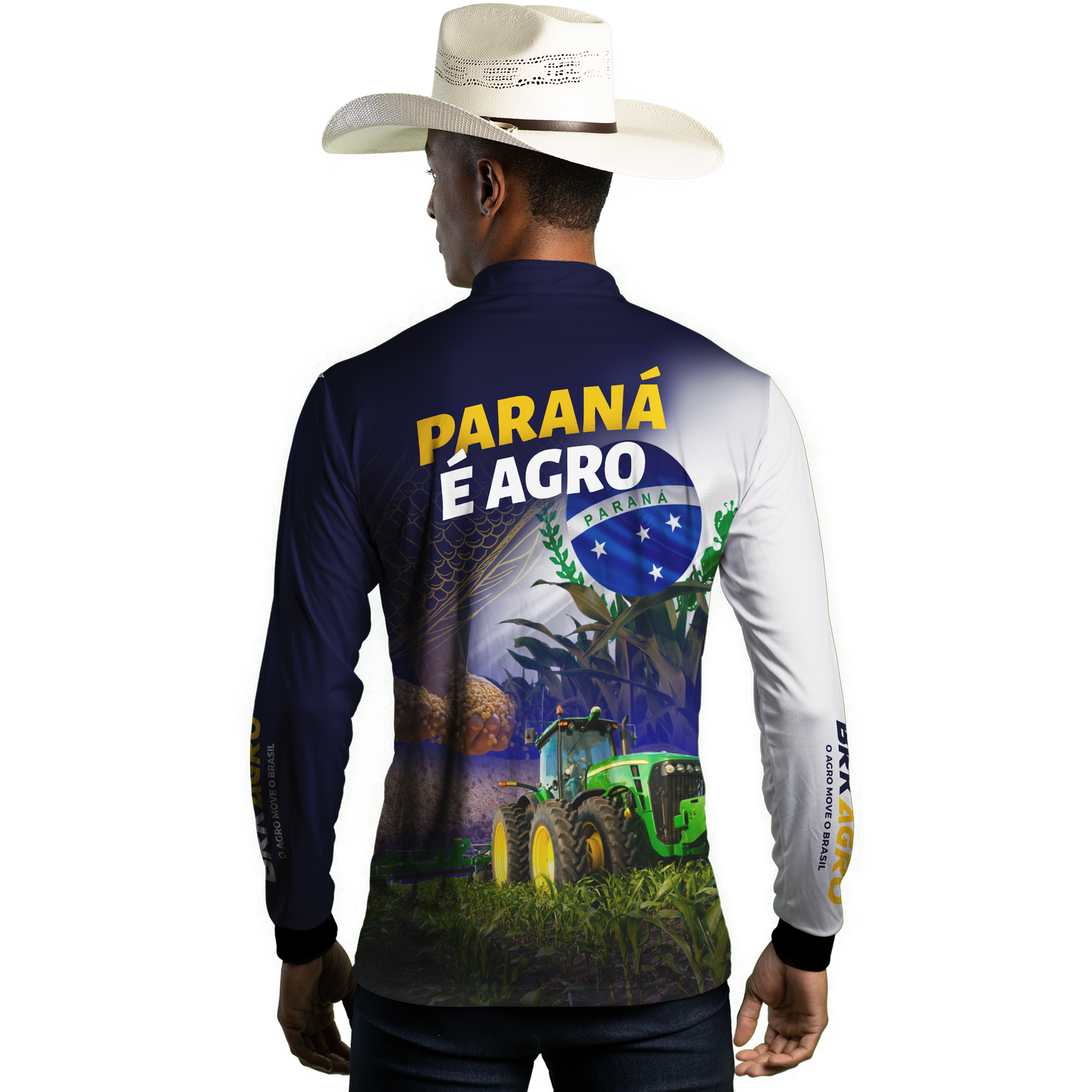 Camisa Agro Brk Paraná é Agro Milho e Soja com Proteção Solar UV50+ - BRK AGRO