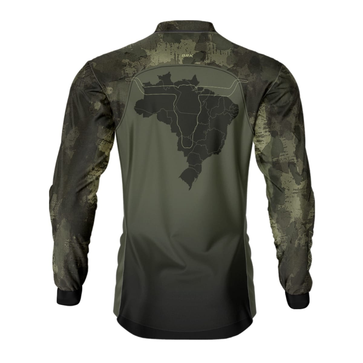 Camisa Agro Brk Camu Verde Long Horn com Proteção Solar UV50+ - Brk Agro