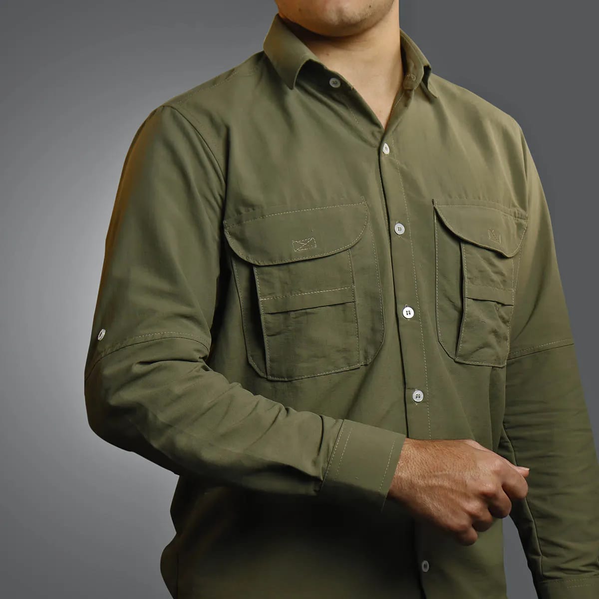 Camisa Work Agro Brk Caqui com Proteção UV50+ - Brk Agro