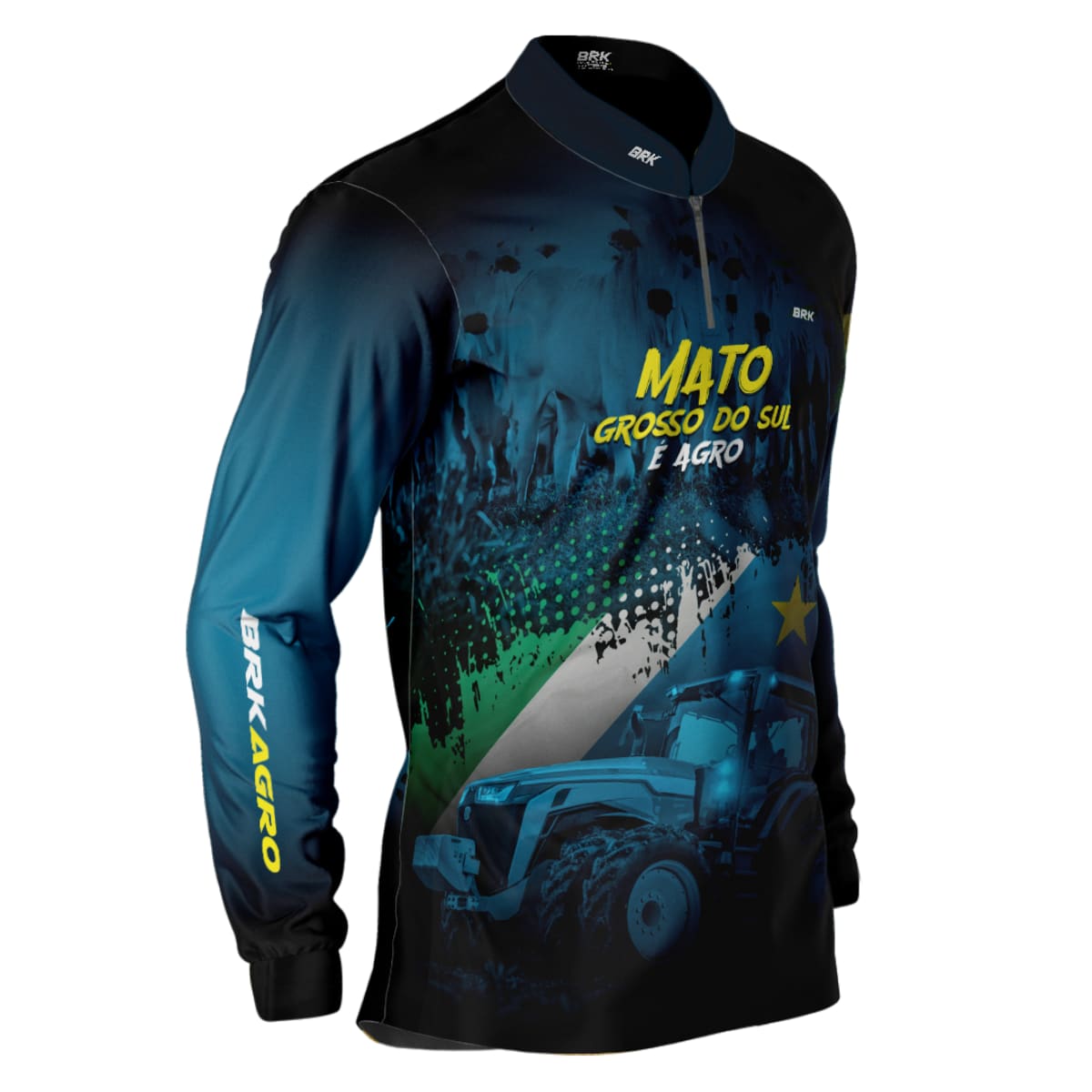 Camisa Agro Brk Agro é Mato Grosso do Sul com Proteção Solar UV50+ - Brk Agro