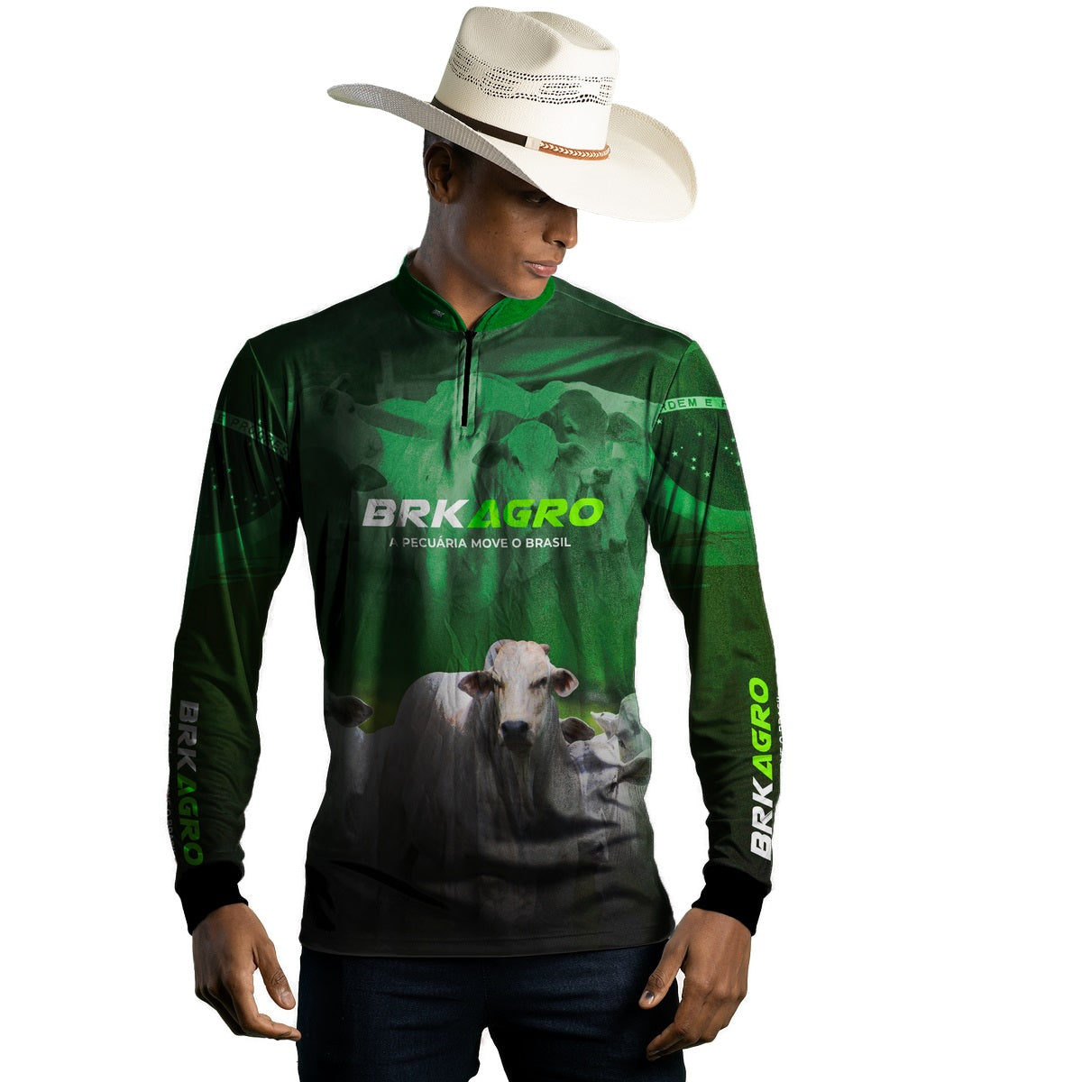Camisa Agro Brk Nelore com UV50+ - Brk Agro