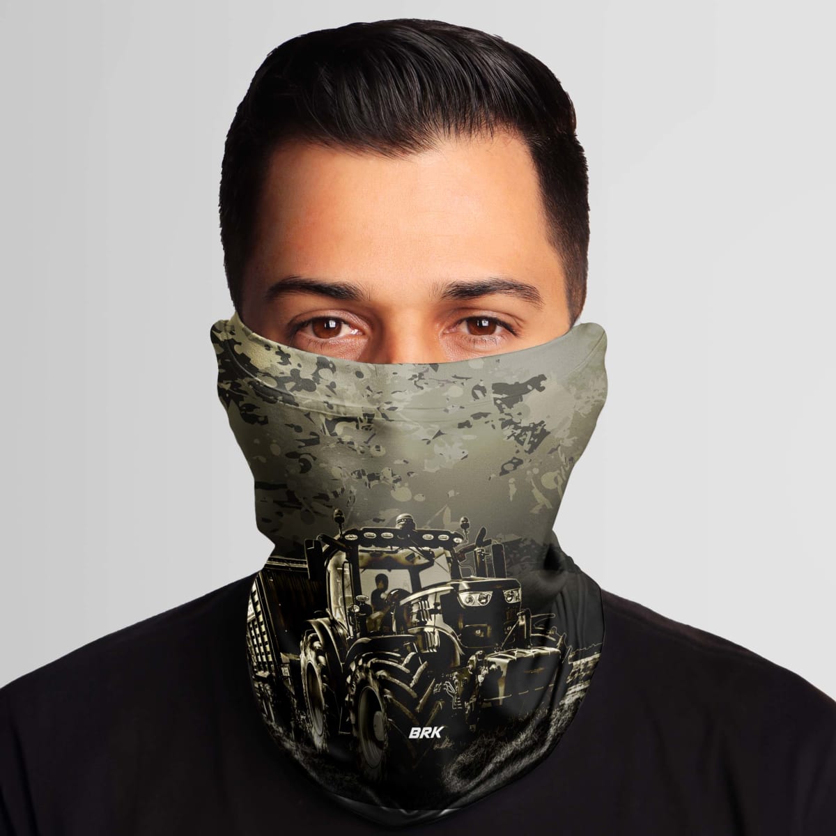 Bandana Tubeneck Agro Brk Verde Camuflado Trator Transporte com Proteção Solar UV50+ - Brk Agro