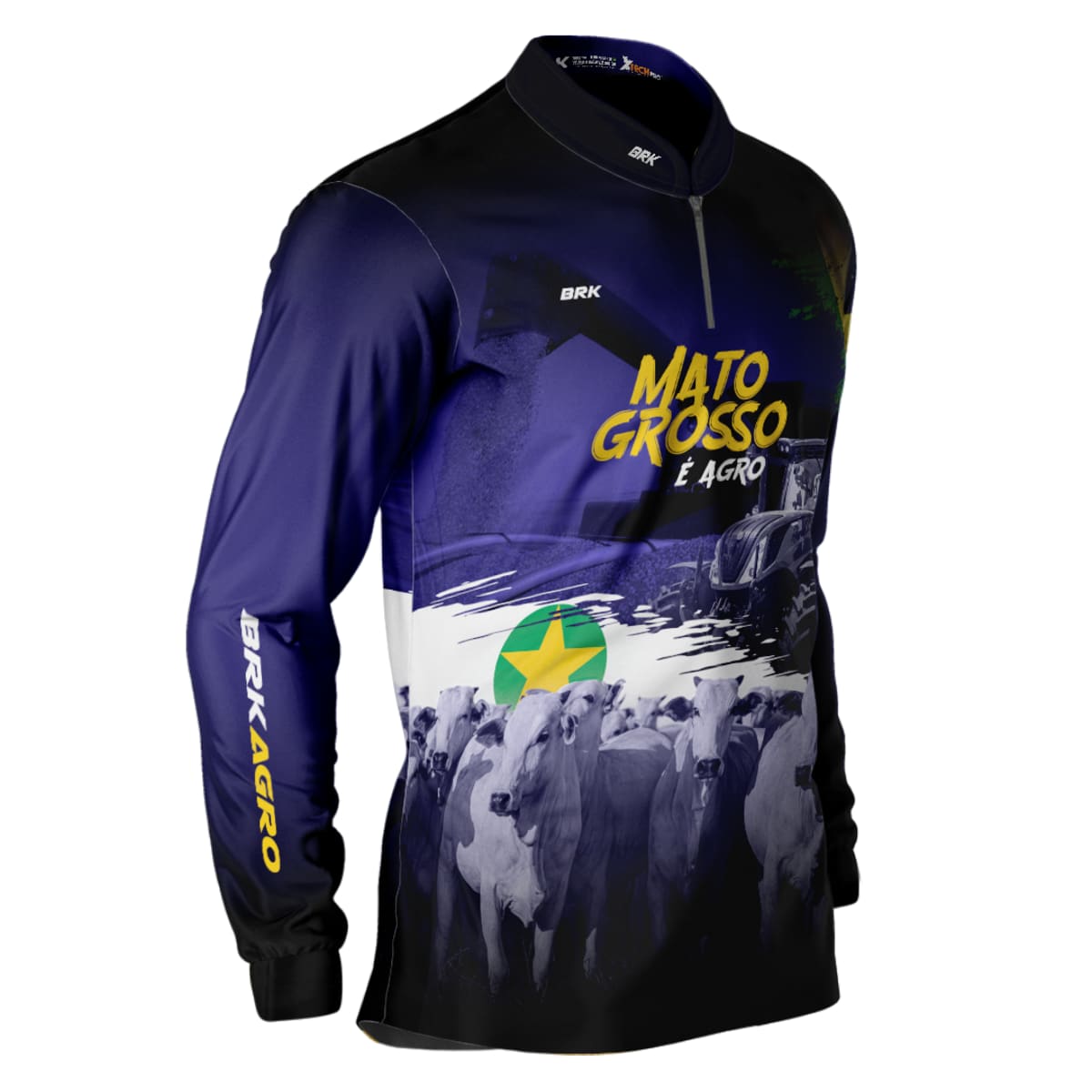 Camisa Agro Brk Agro é Mato Grosso com Proteção Solar UV50+ - BRK AGRO