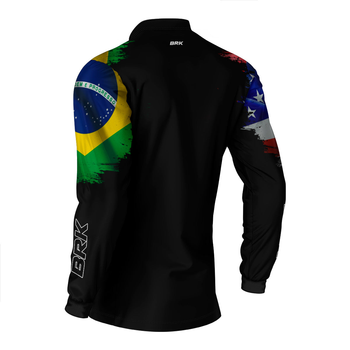 Kit 2 Camisas Básicas Brk Brasil EUA Mescla Azul com Proteção UV50+ - Brk Agro