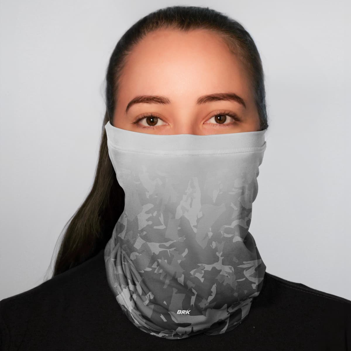 Bandana Tubeneck Agro Brk Branco e Cinza Camuflado com Proteção Solar UV50+ - Brk Agro