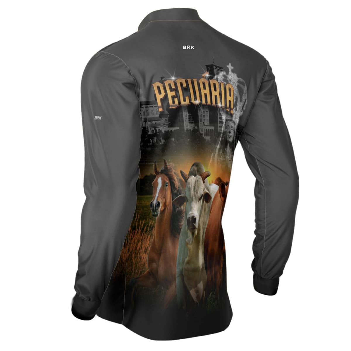 Camisa Brk Agro Pecuária com Proteção UV50+ Envio Imediato - Brk Agro