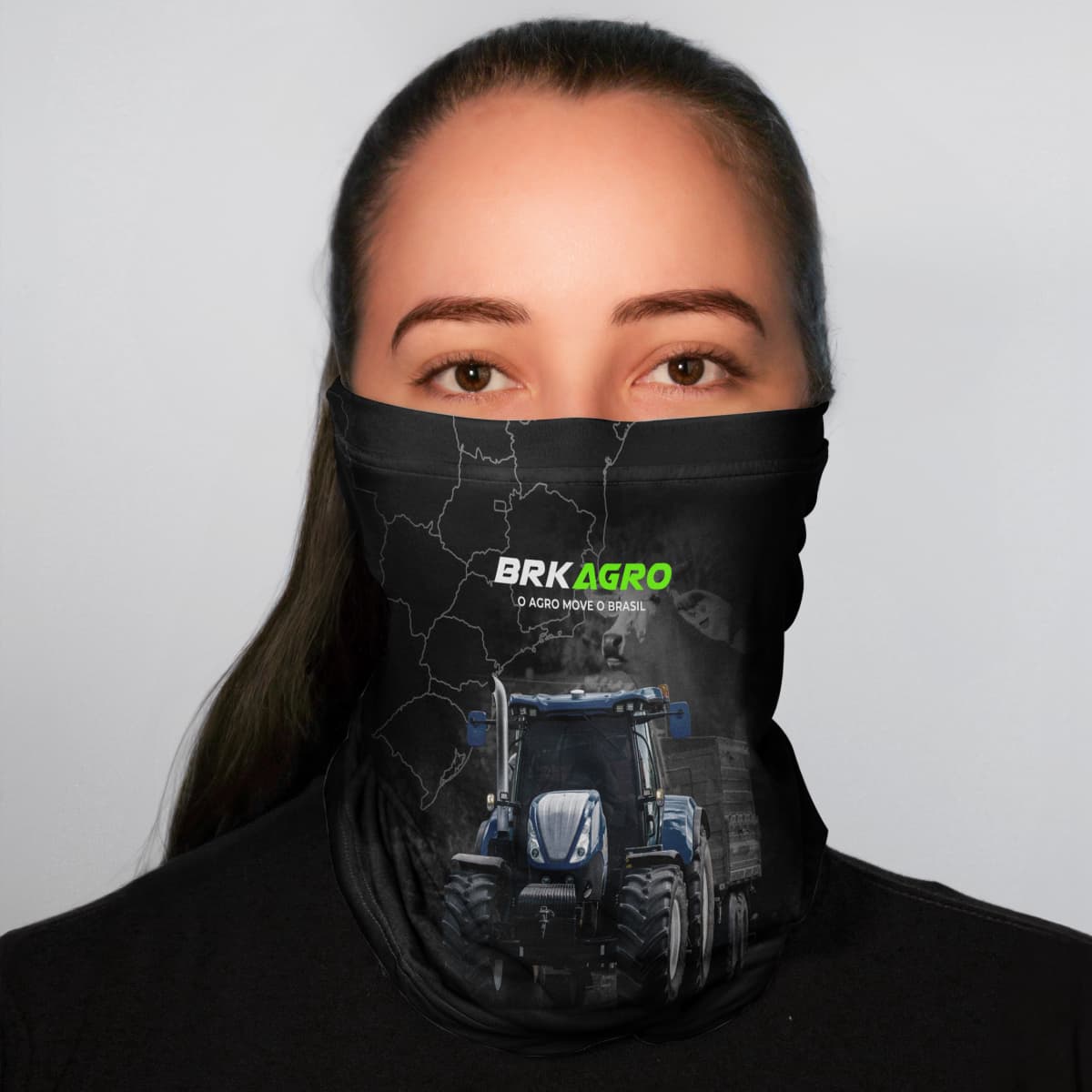 Bandana Tubeneck Agro Brk O Agro Move o Brasil com Proteção Solar UV50+ - Brk Agro