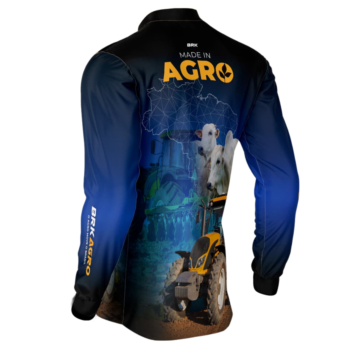 Camisa Agro Brk Made in Agro Pecuária com Proteção Solar UV50+ Envio Imediato - Brk Agro