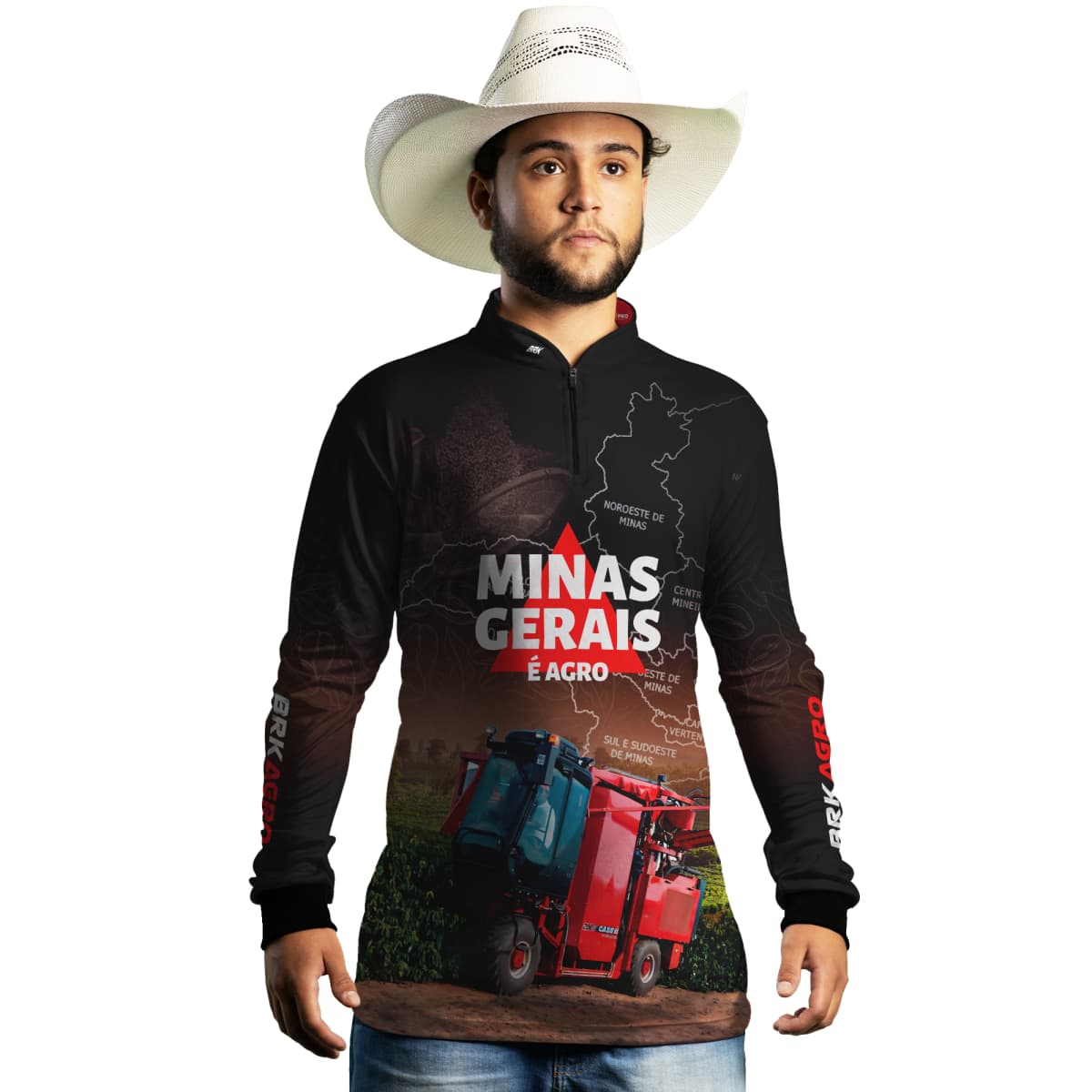Camisa Agro Brk Minas Gerais Colheita de Café com Proteção Solar UV50+ - Brk Agro