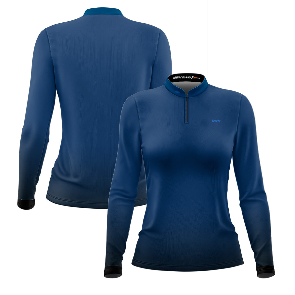 Camisa Térmica Feminina Brk Basic Azul com Proteção Solar UV50+ - Brk Agro