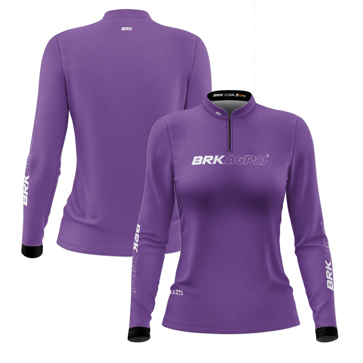 Camisa Feminina Agro Brk Roxa Clean com Proteção Solar UV50+ - Brk Agro