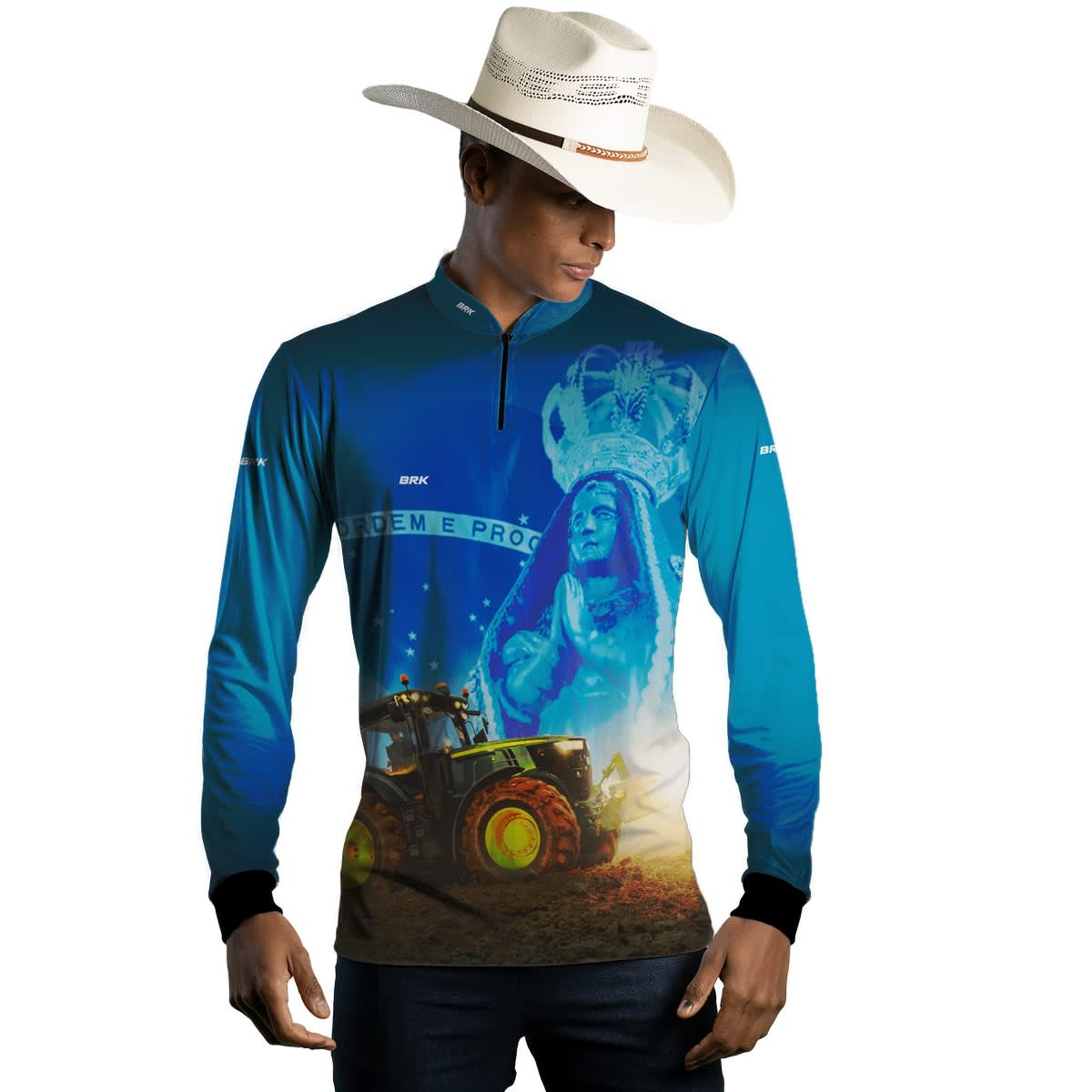 Camisa Agro Brk Padroeira Nossa Senhora com Proteção Solar UV50+ - Brk Agro