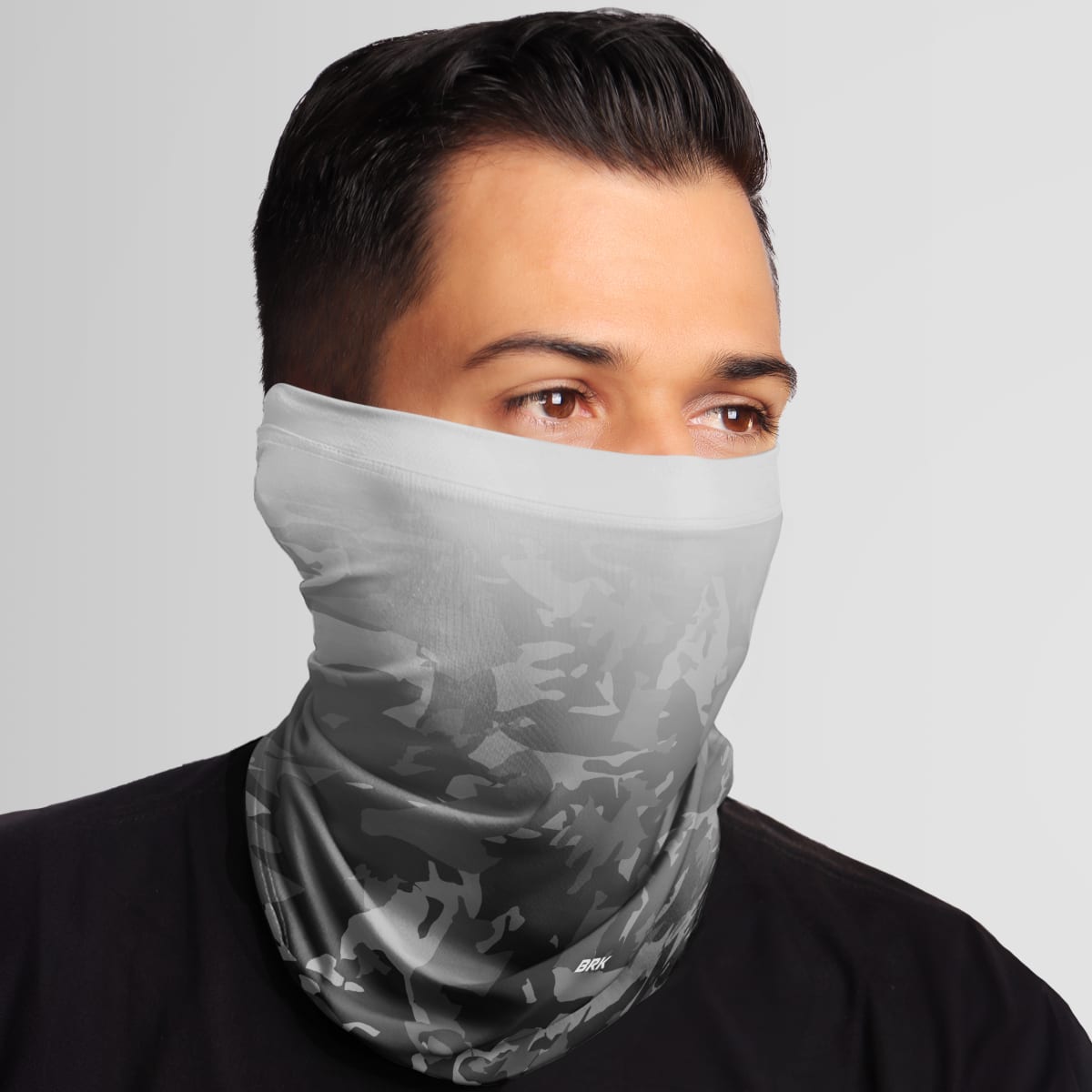 Bandana Tubeneck Agro Brk Branco e Cinza Camuflado com Proteção Solar UV50+ - Brk Agro