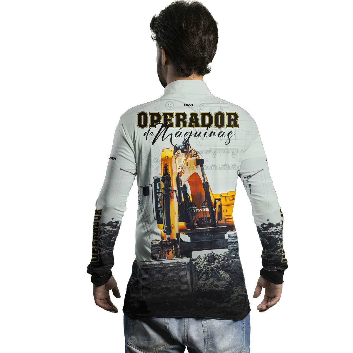 Camisa Agro Brk Operador de Máquinas Escavadeira com UV50+ - Brk Agro