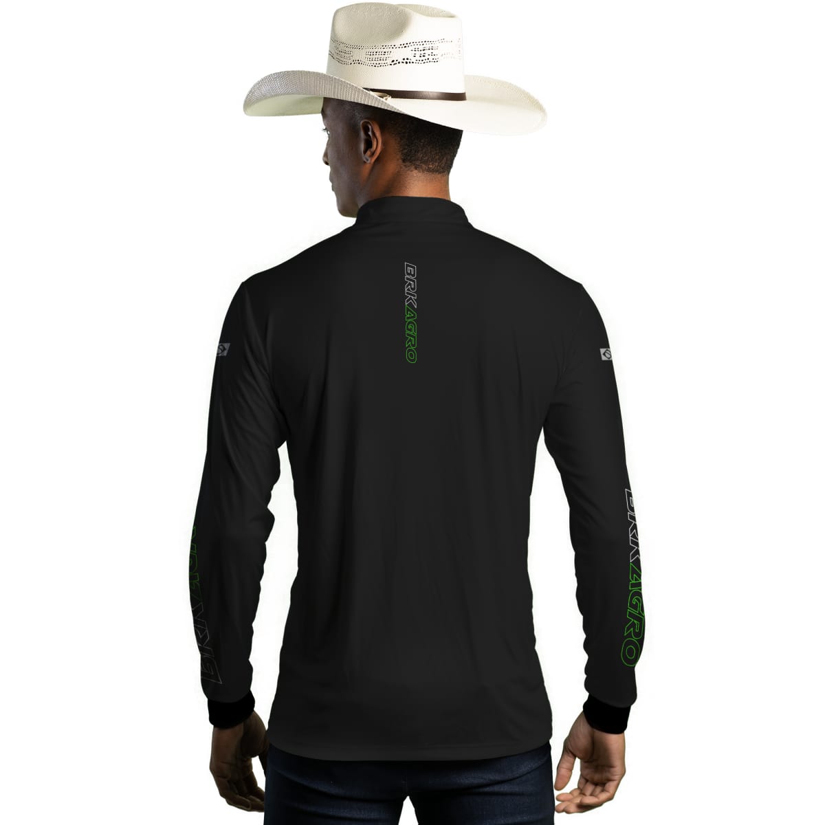 Camisa Agro Brk Básica Preta com Proteção Solar UV50+ - Brk Agro
