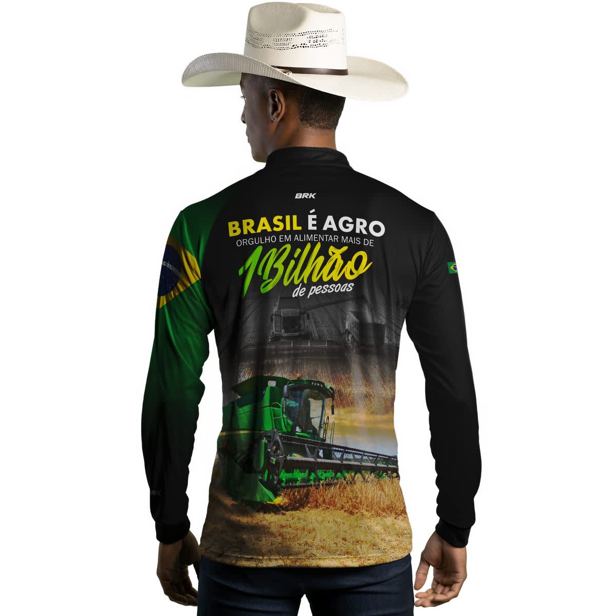 Camisa Agro Brk Agro é Bilhão com Proteção Solar UV50+ - Brk Agro