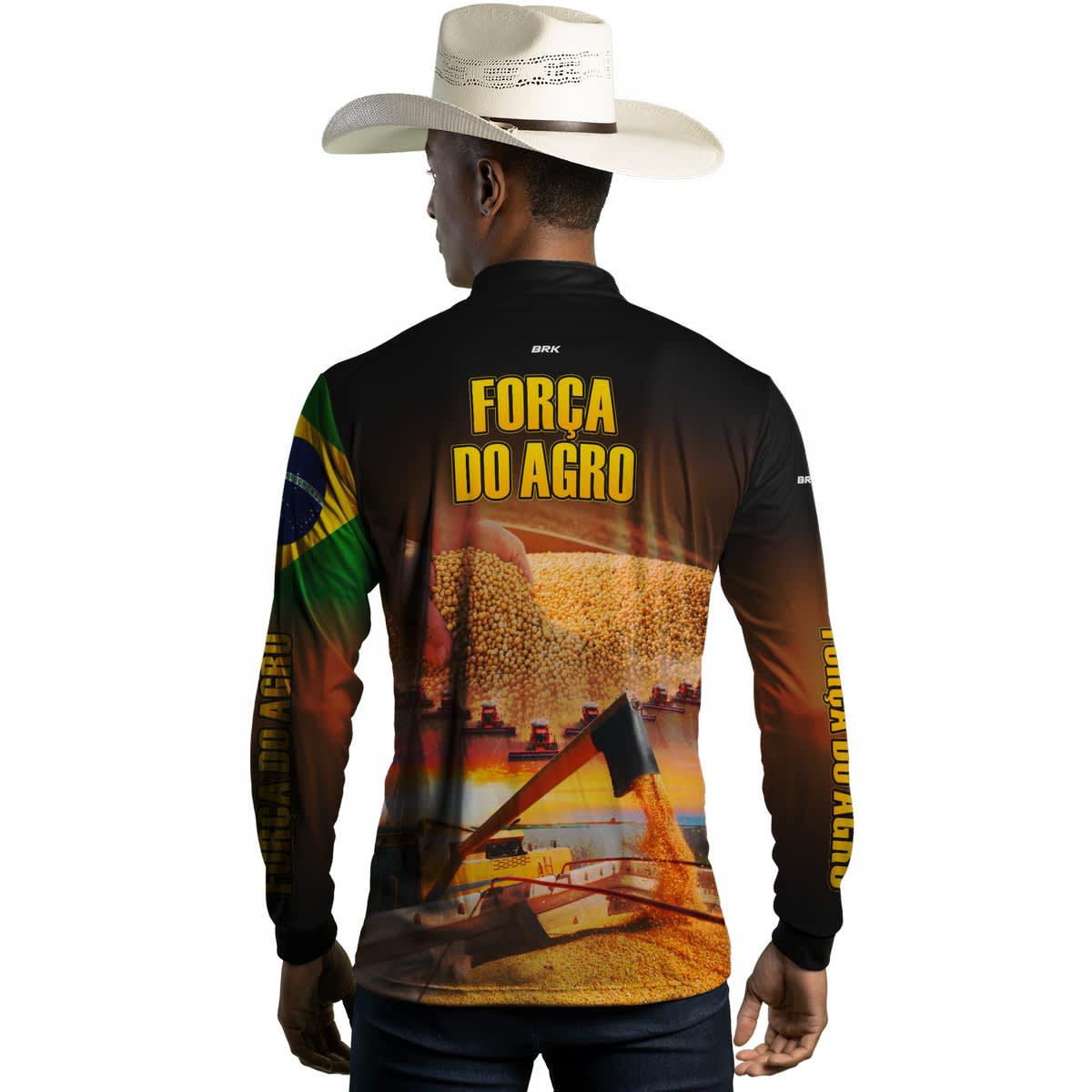 Camisa Agro Brk Produtor de Soja com UV50+ - Brk Agro
