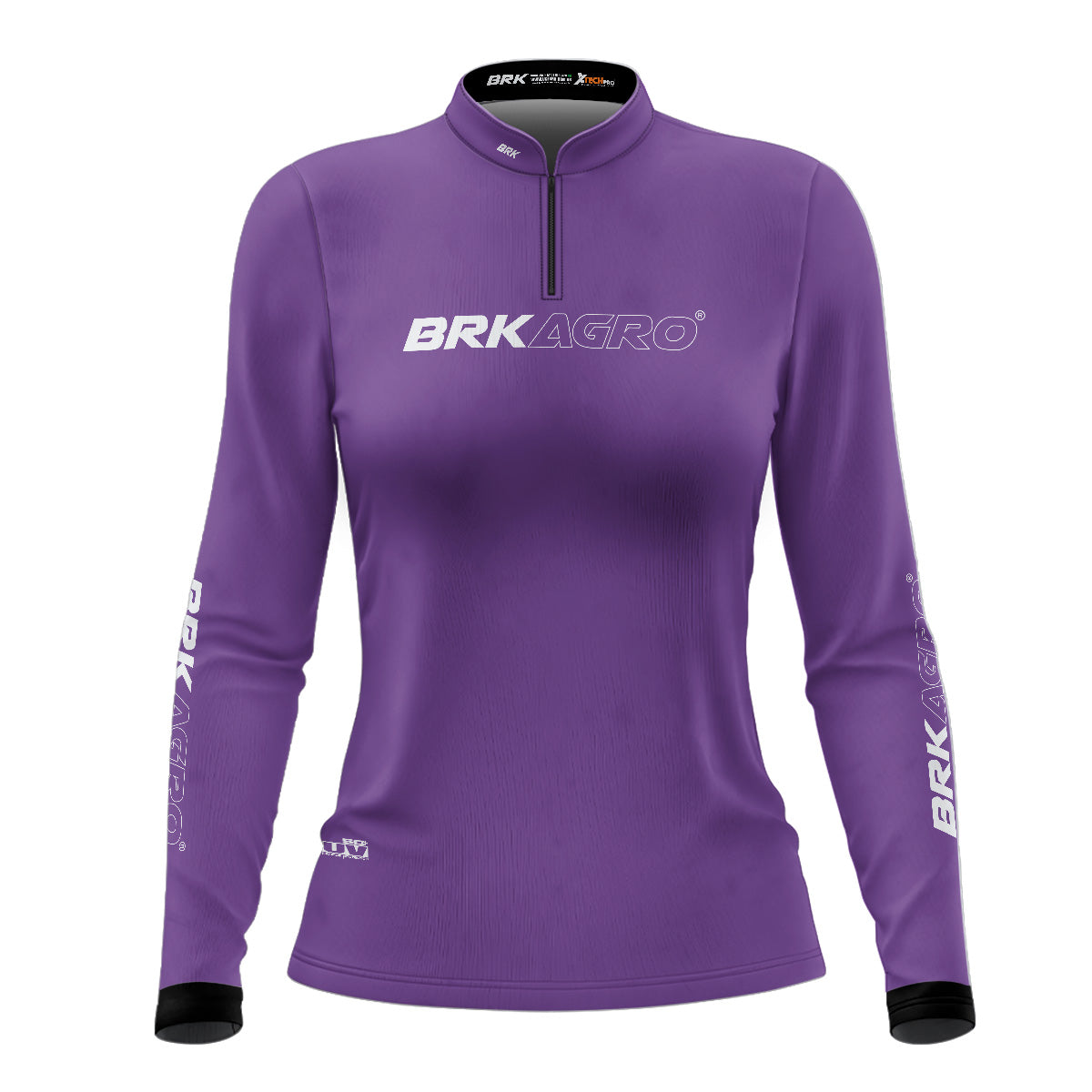 Camisa Feminina Agro Brk Roxa Clean com Proteção Solar UV50+ - Brk Agro
