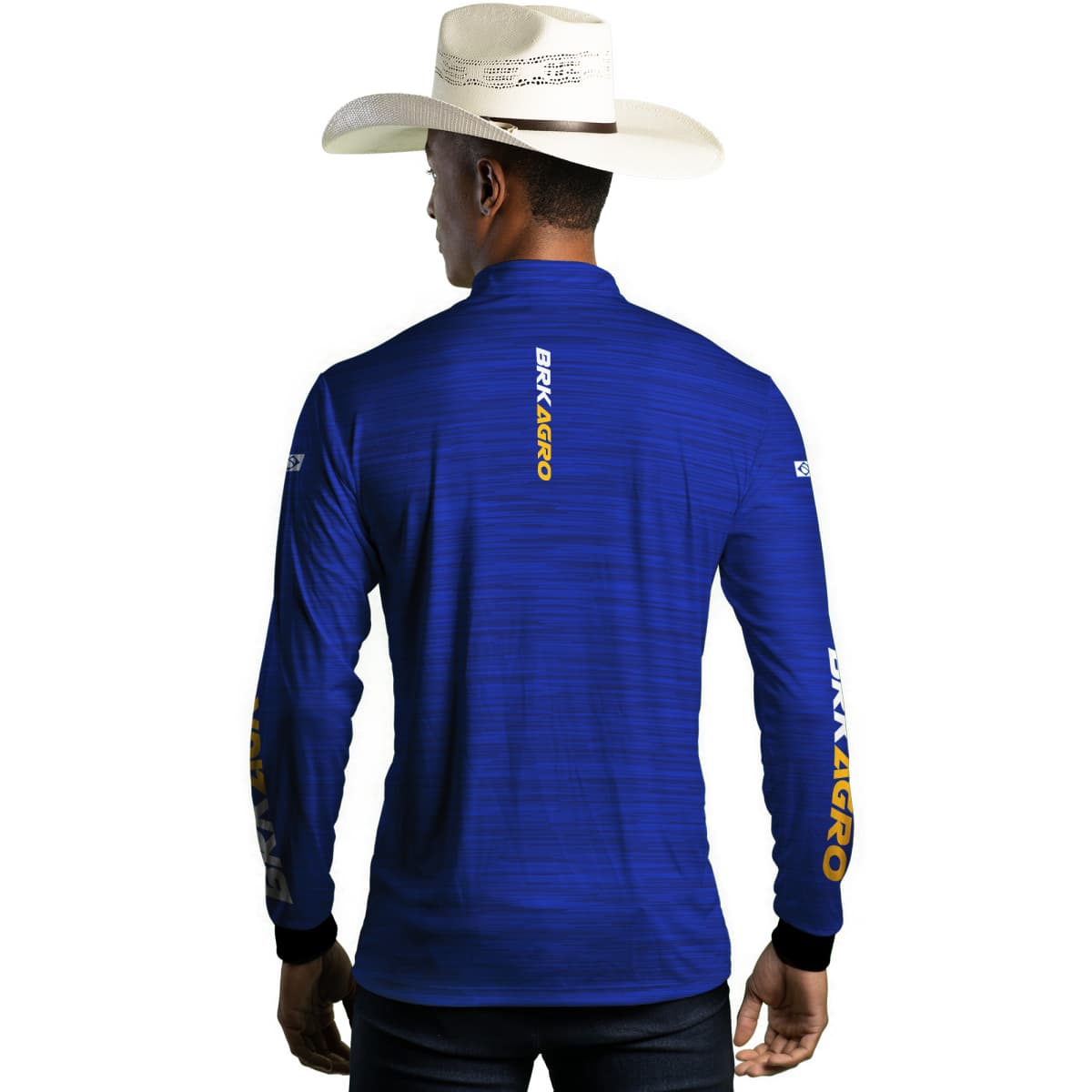 Camisa Agro Brk Mescla Azul Royal com Proteção Solar UV50+ - Brk Agro