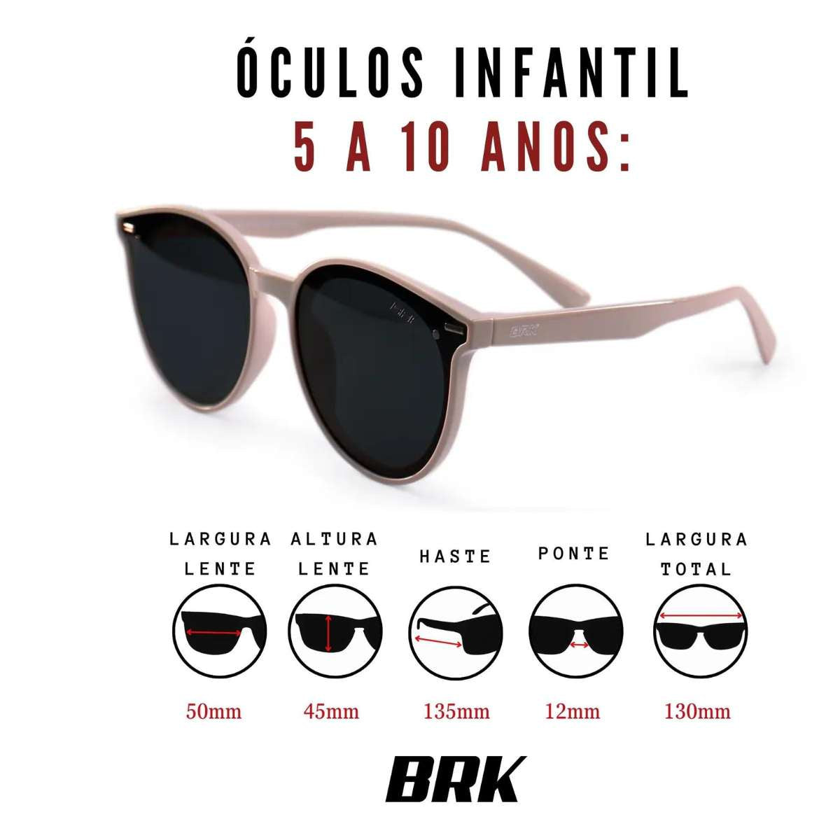 Óculos Infantil Brk 5 a 10 anos Flexível Polarizado - Brk Agro