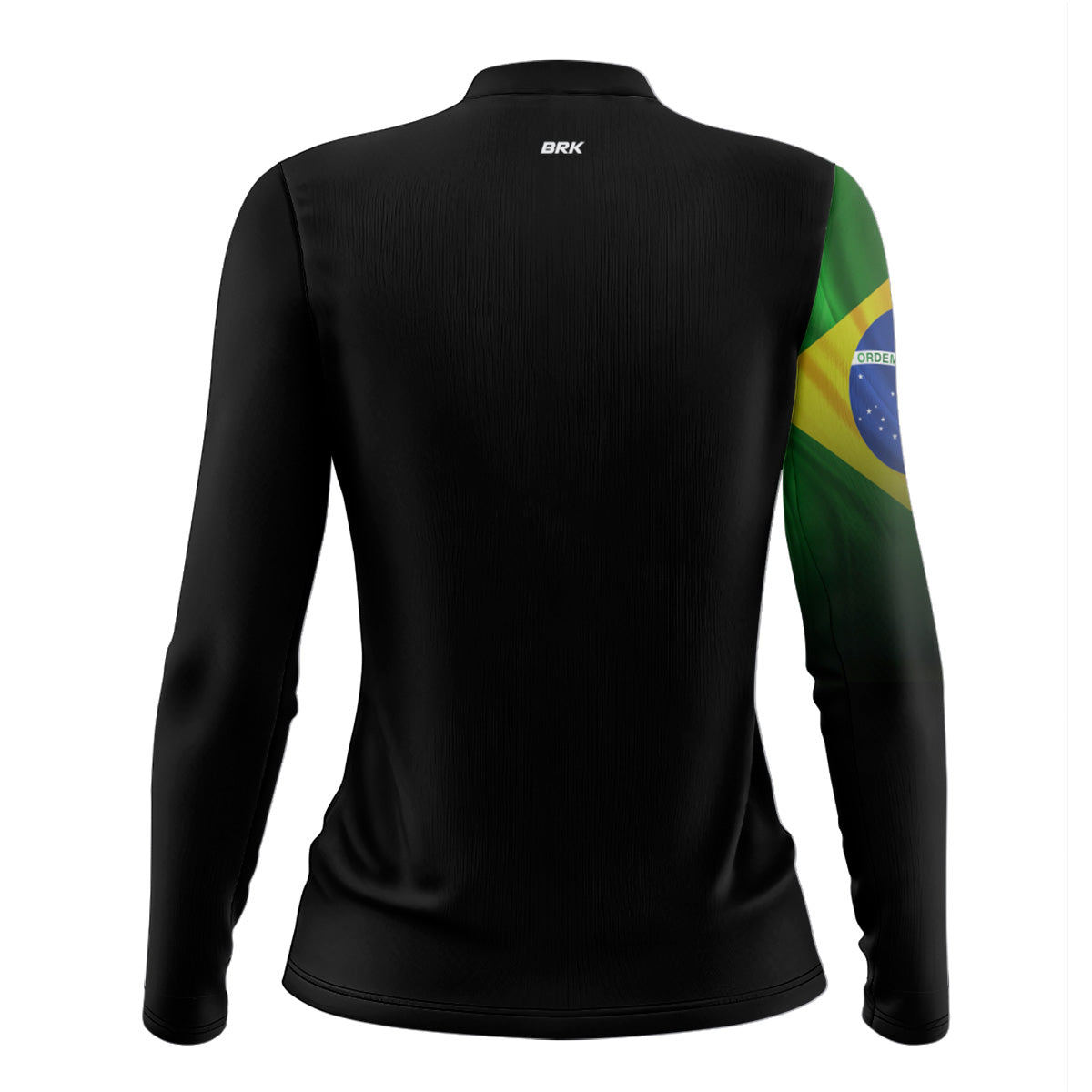 Camisa Feminina Agro Brk Preta Bandeira do Brasil com Proteção Solar UV50+ - Brk Agro