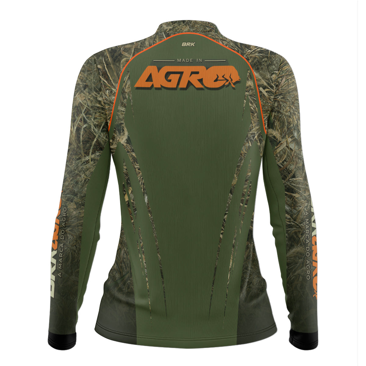 Camisa Agro Feminina Brk Agronomia Real Tree com UV50+