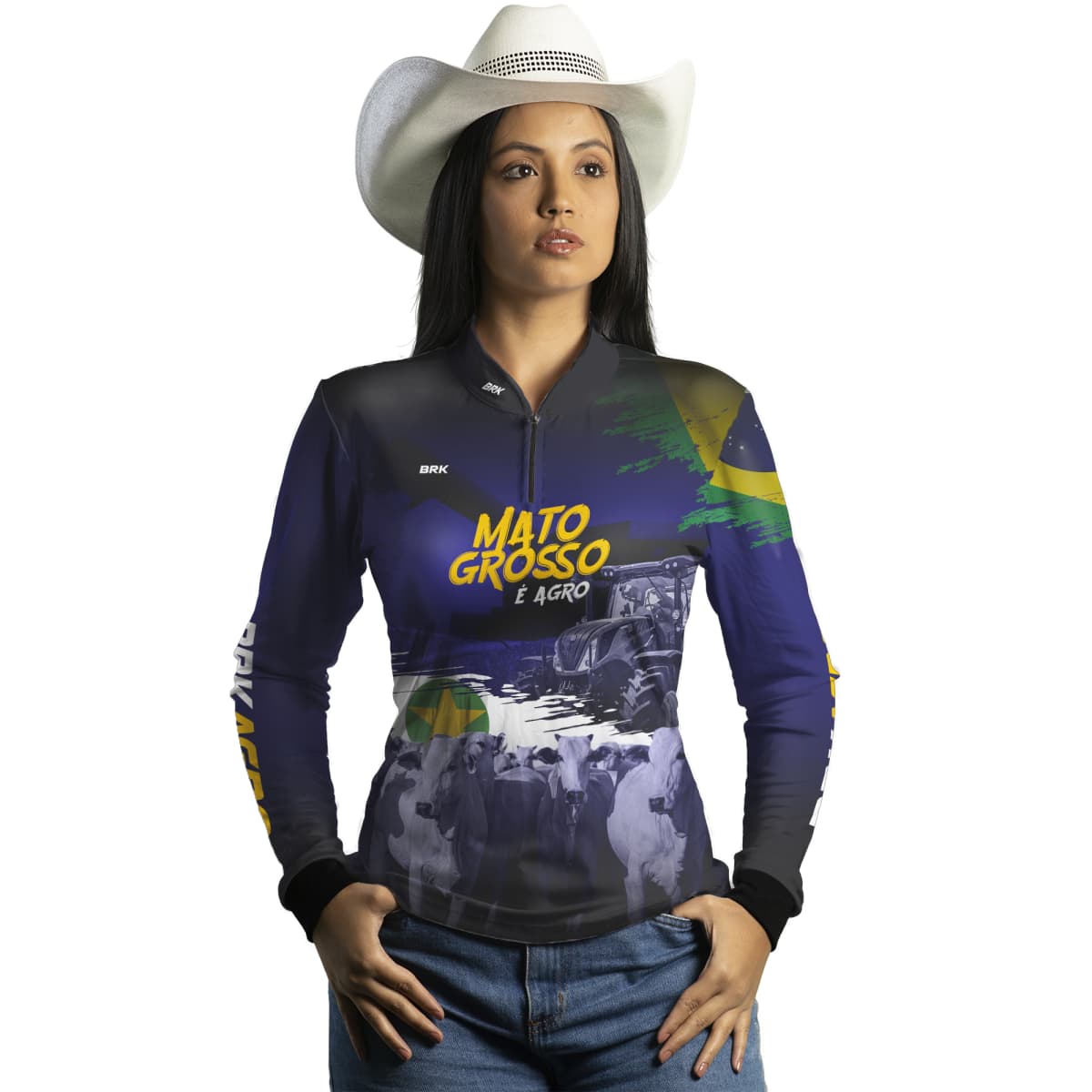 Camisa Agro Brk Agro é Mato Grosso com Proteção Solar UV50+ - BRK AGRO