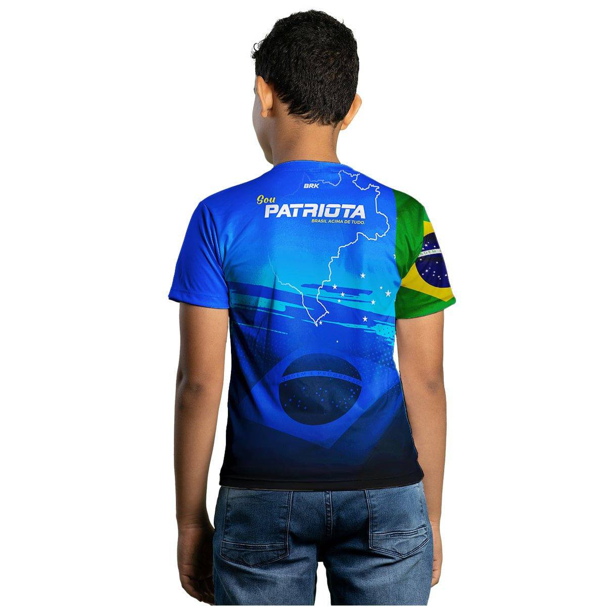 Camiseta Agro Brk Patriota Azul com Proteção Solar UV50+ - Brk Agro