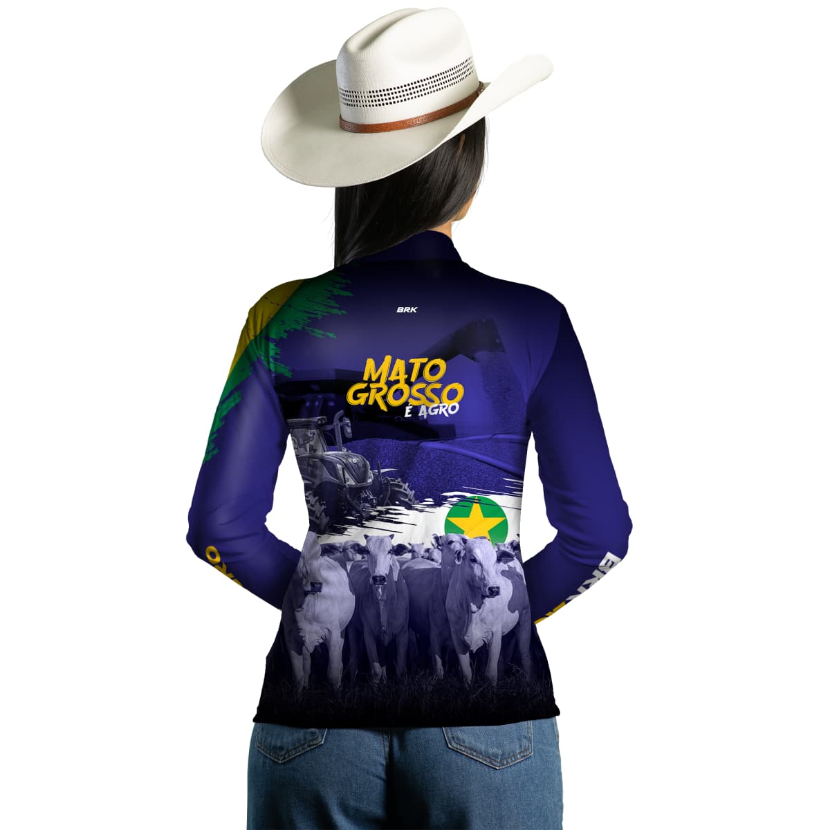 Camisa Agro Brk Agro é Mato Grosso com Proteção Solar UV50+ - BRK AGRO