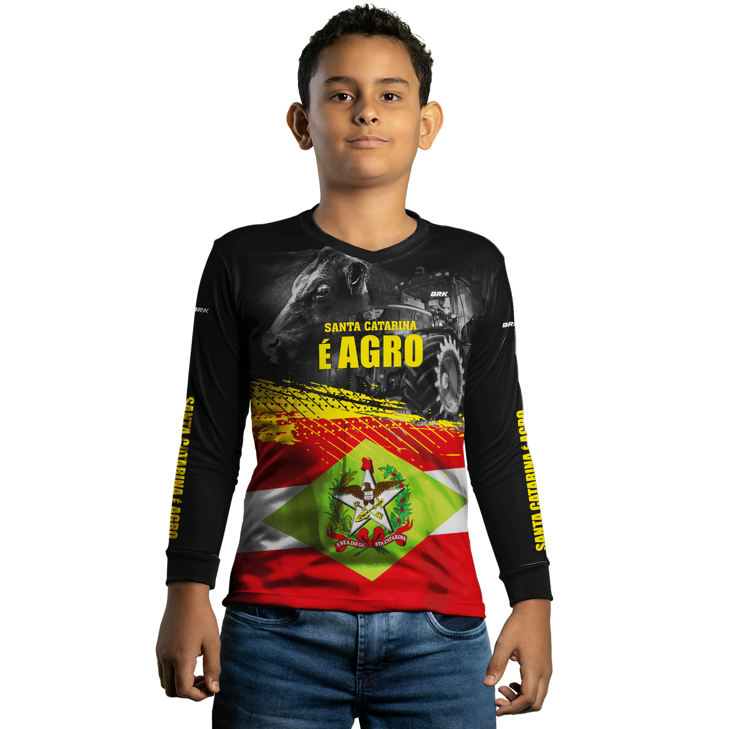 Camisa Agro Brk Santa Catarina é Agro com Proteção Solar UV50+ - BRK AGRO