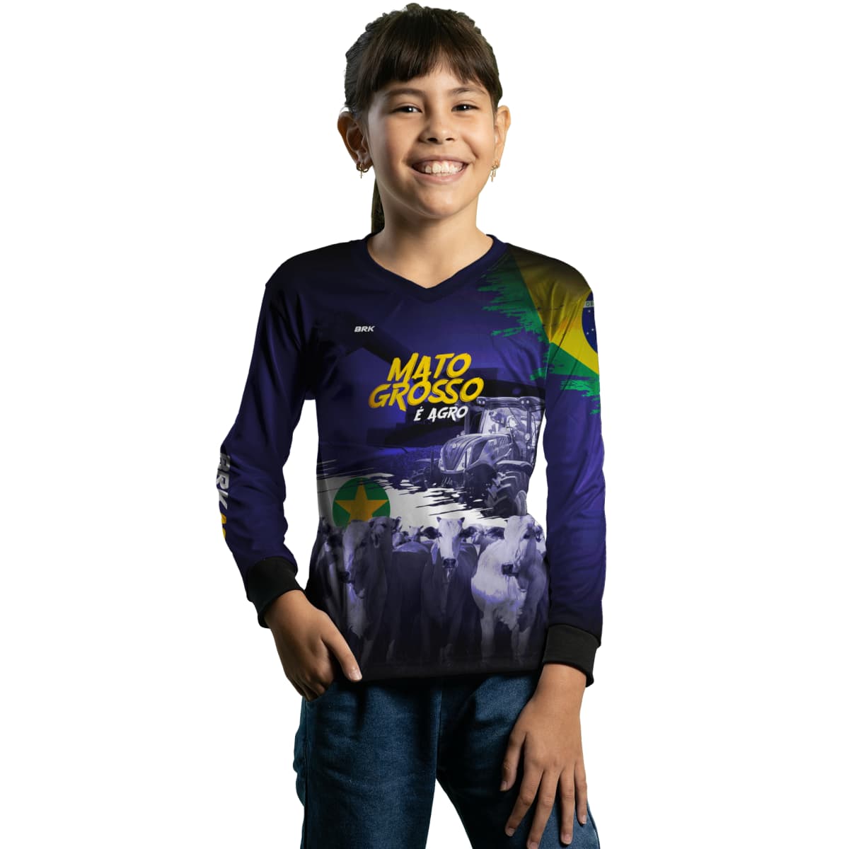 Camisa Agro Brk Agro é Mato Grosso com Proteção Solar UV50+ - BRK AGRO
