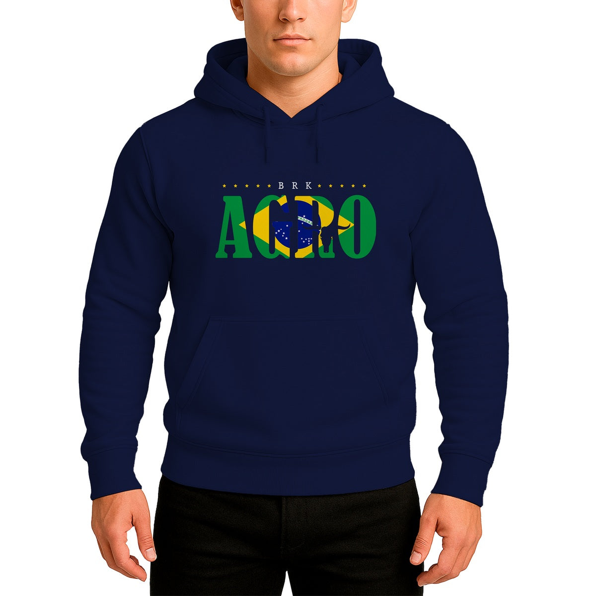 Moletom com Capuz Unissex Brk Long Horn Brasil