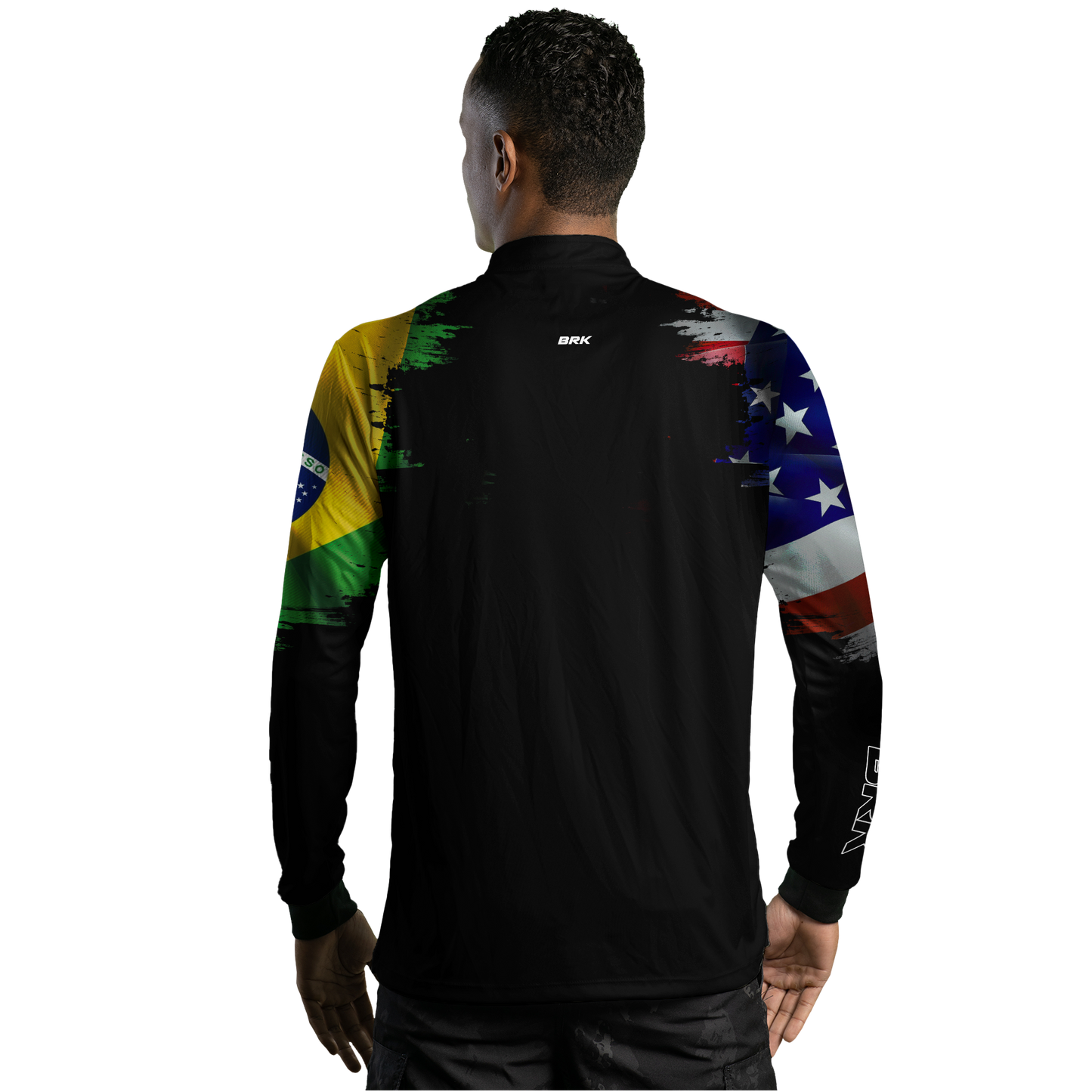 Camisa Agro Brk Bandeira Brasil Estados Unidos com UV50+ - Brk Agro