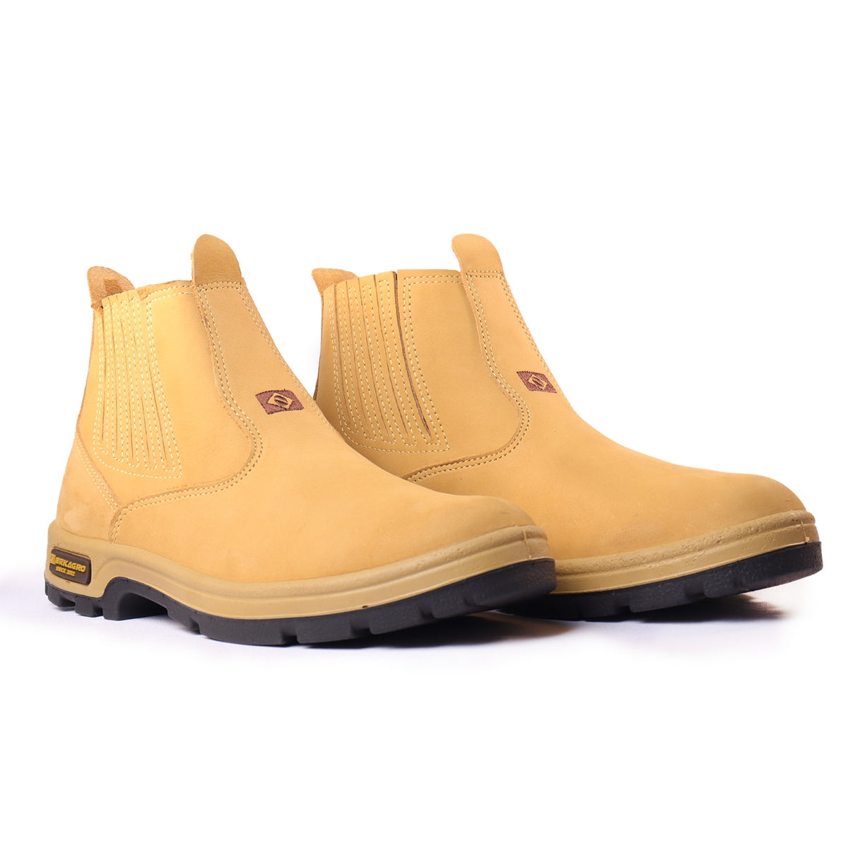 Kit Sistema é Bruto: Camisa Amarelo Terraplanagem + Botina Caramelo Agro Brk