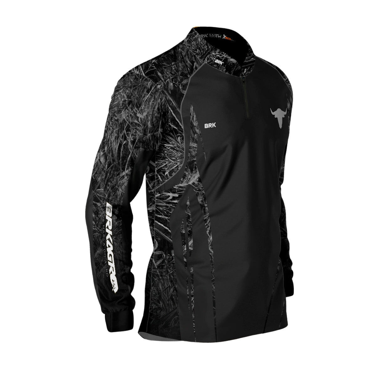 Kit 2 Camisas Básicas Brk Cinza e Real Tree com Proteção UV50+ - Brk Agro