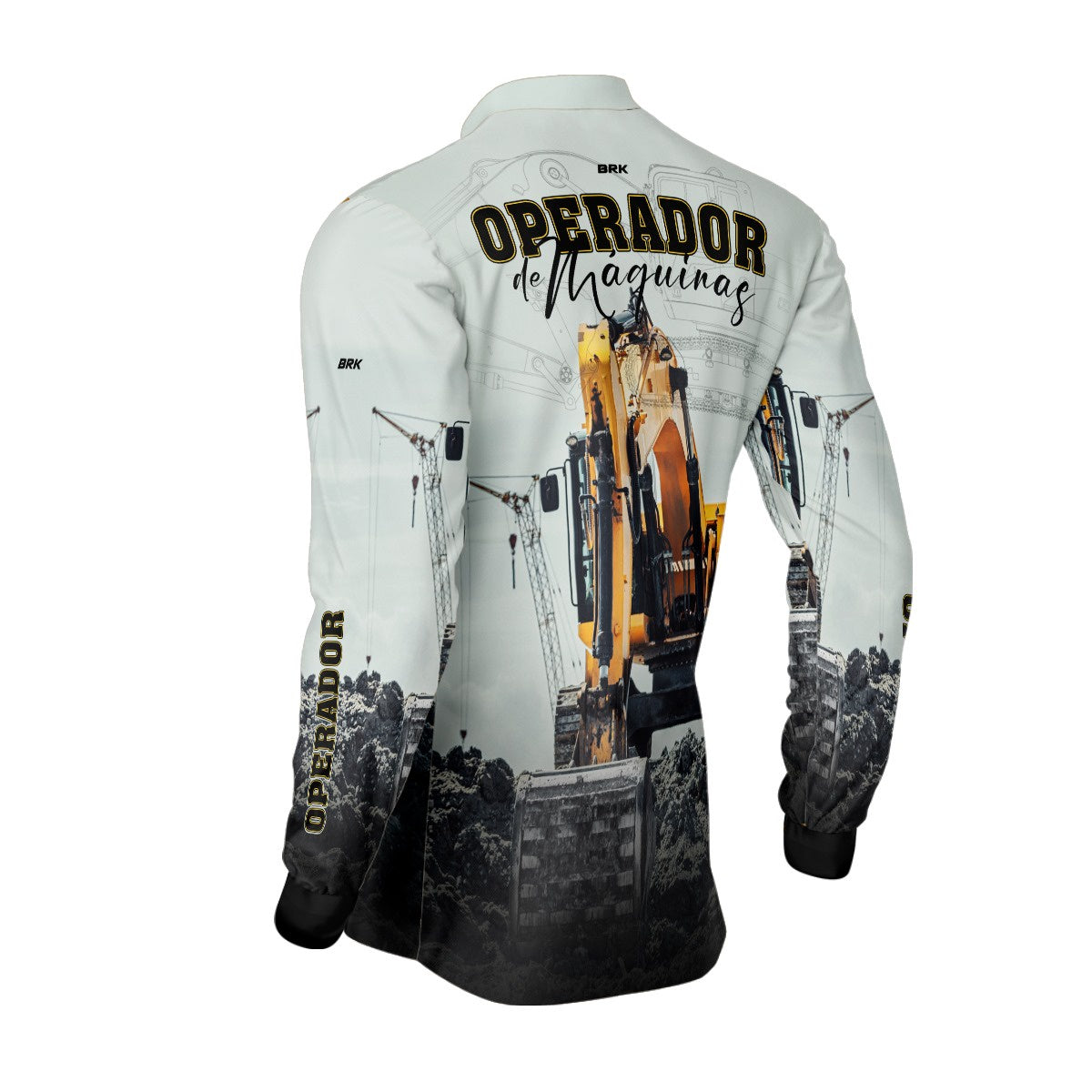 Camisa Agro Brk Operador de Máquinas Escavadeira com UV50+ - Brk Agro
