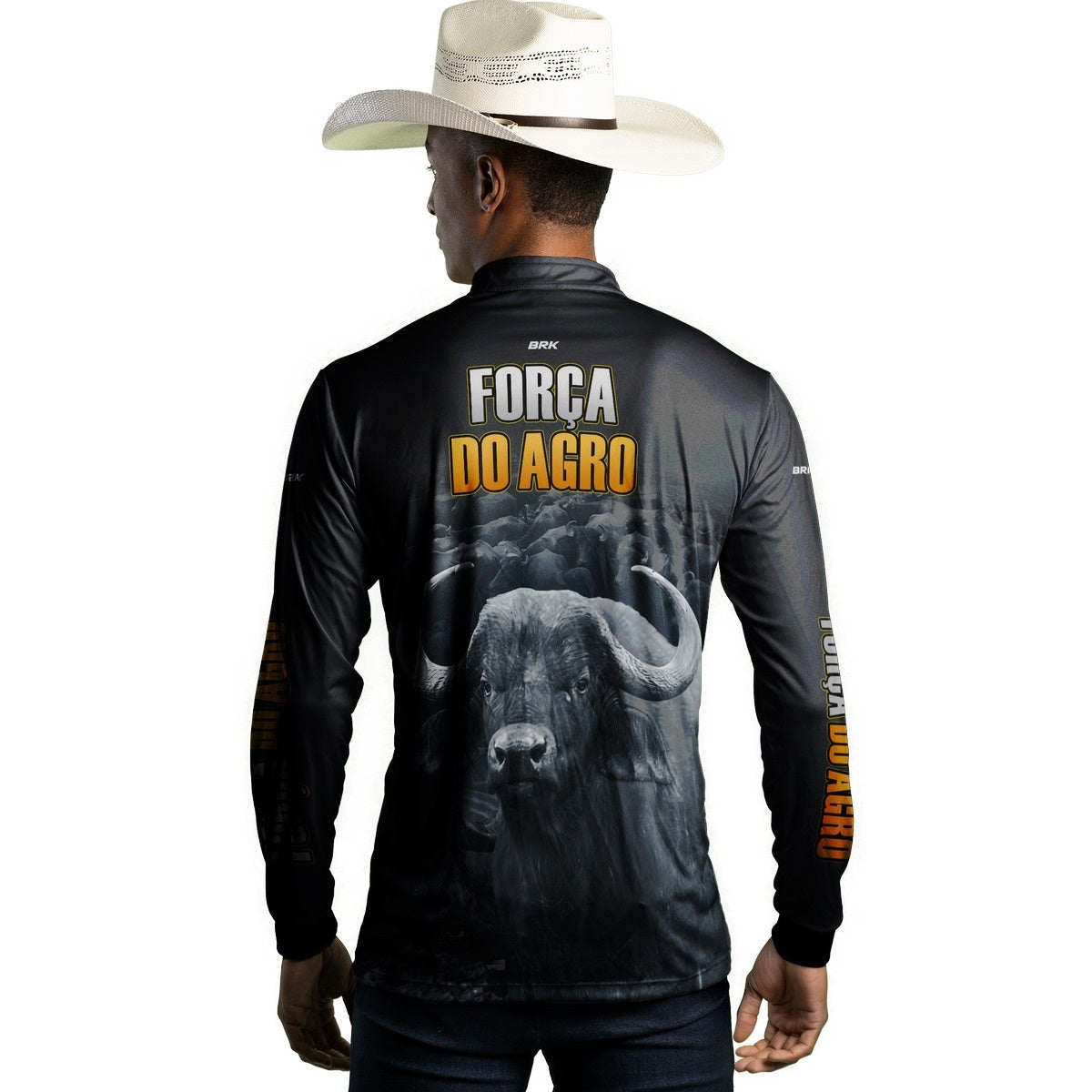 Camisa Agro Brk A Força do Agro Produtor de Bubalinos com UV50+ - Brk Agro