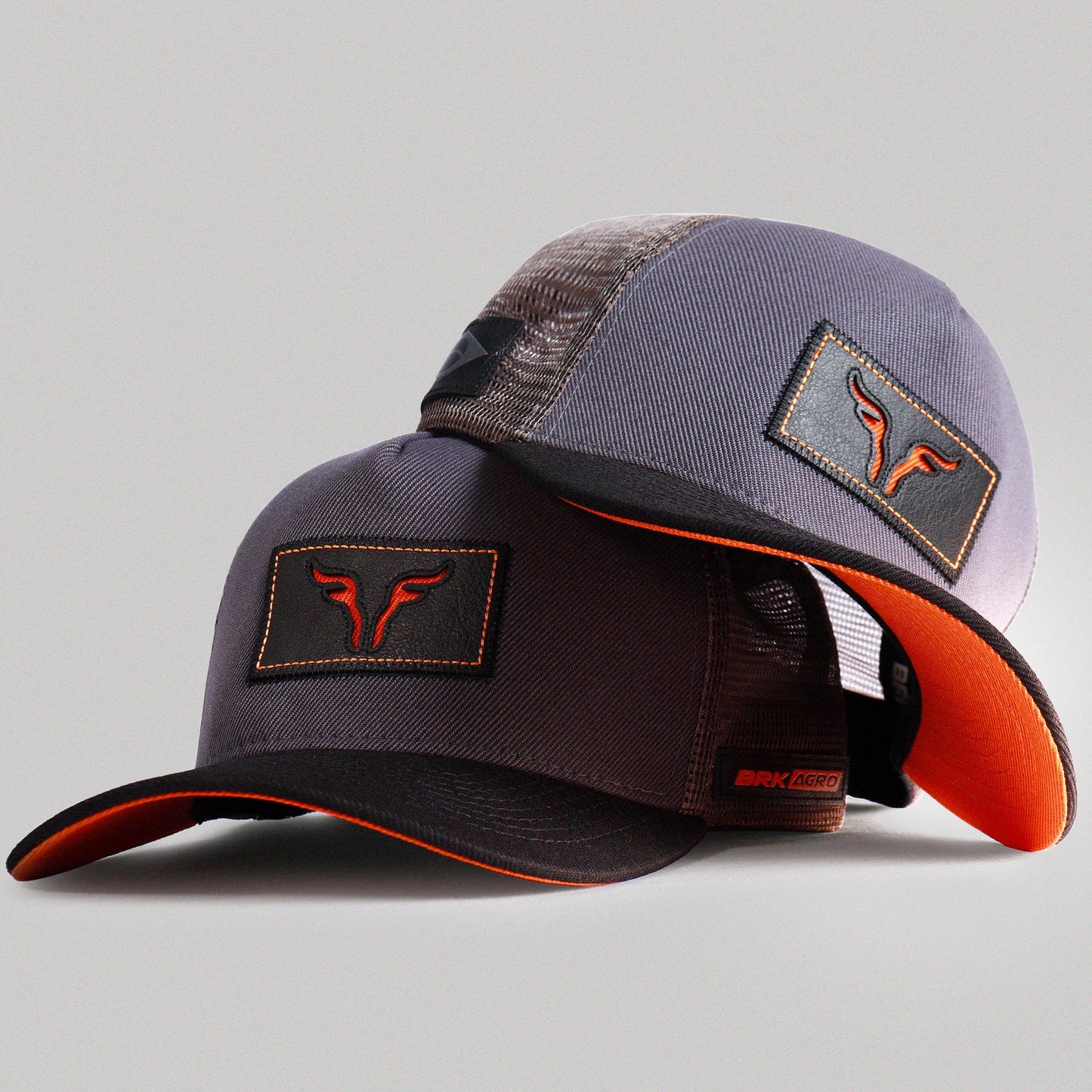 Boné Trucker Brk Agro Toro Preto e Laranja - Brk Agro