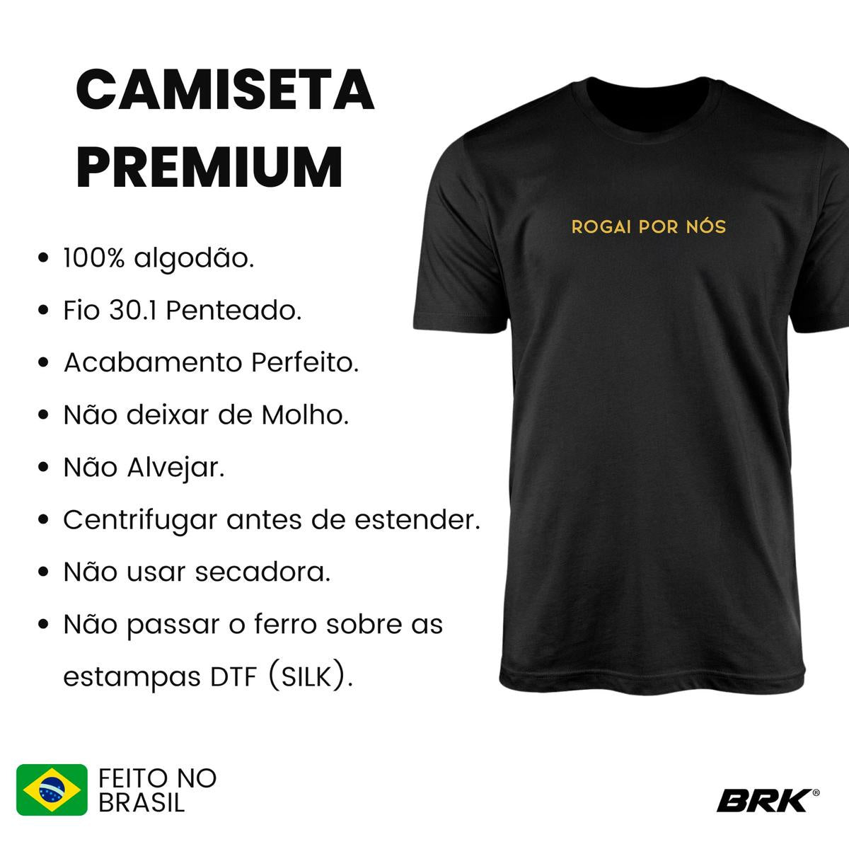 Camiseta Agro Brk Rogai por Nós com Algodão Premium - Brk Agro