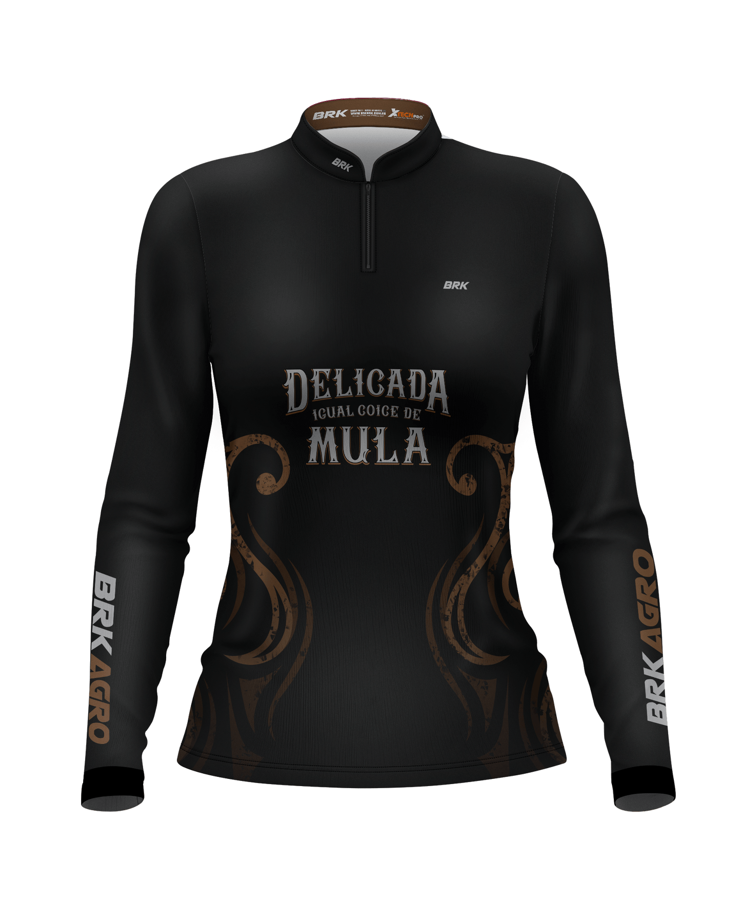 Camisa Agro Brk Feminina Delicada Igual Coice de Mula com UV50+ - BRK AGRO