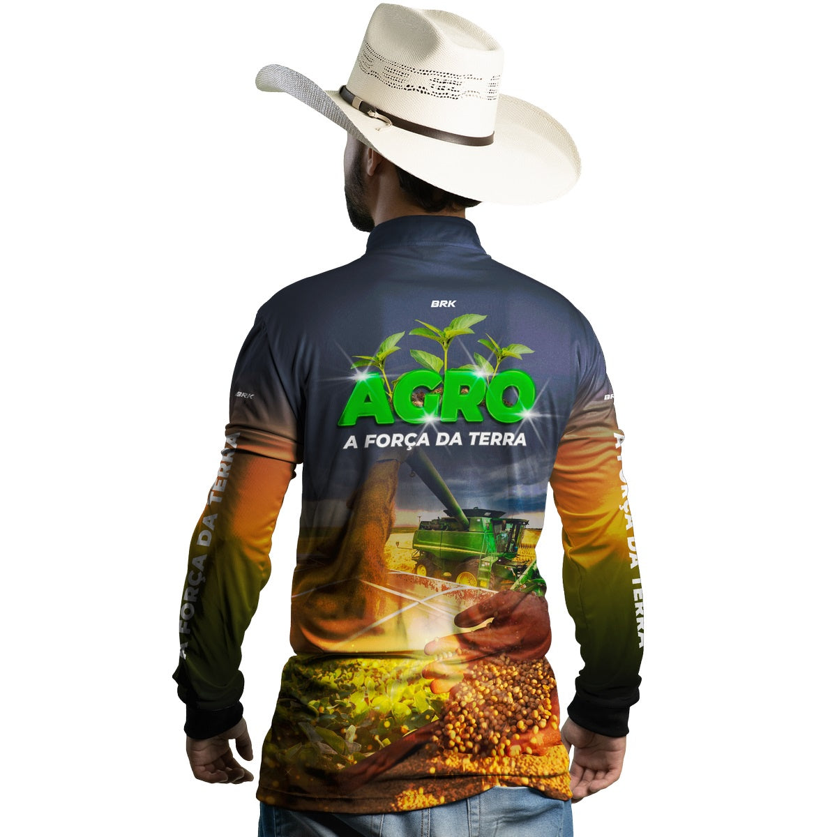 Camisa Agro Brk Plantação de Soja com UV50+ - Brk Agro
