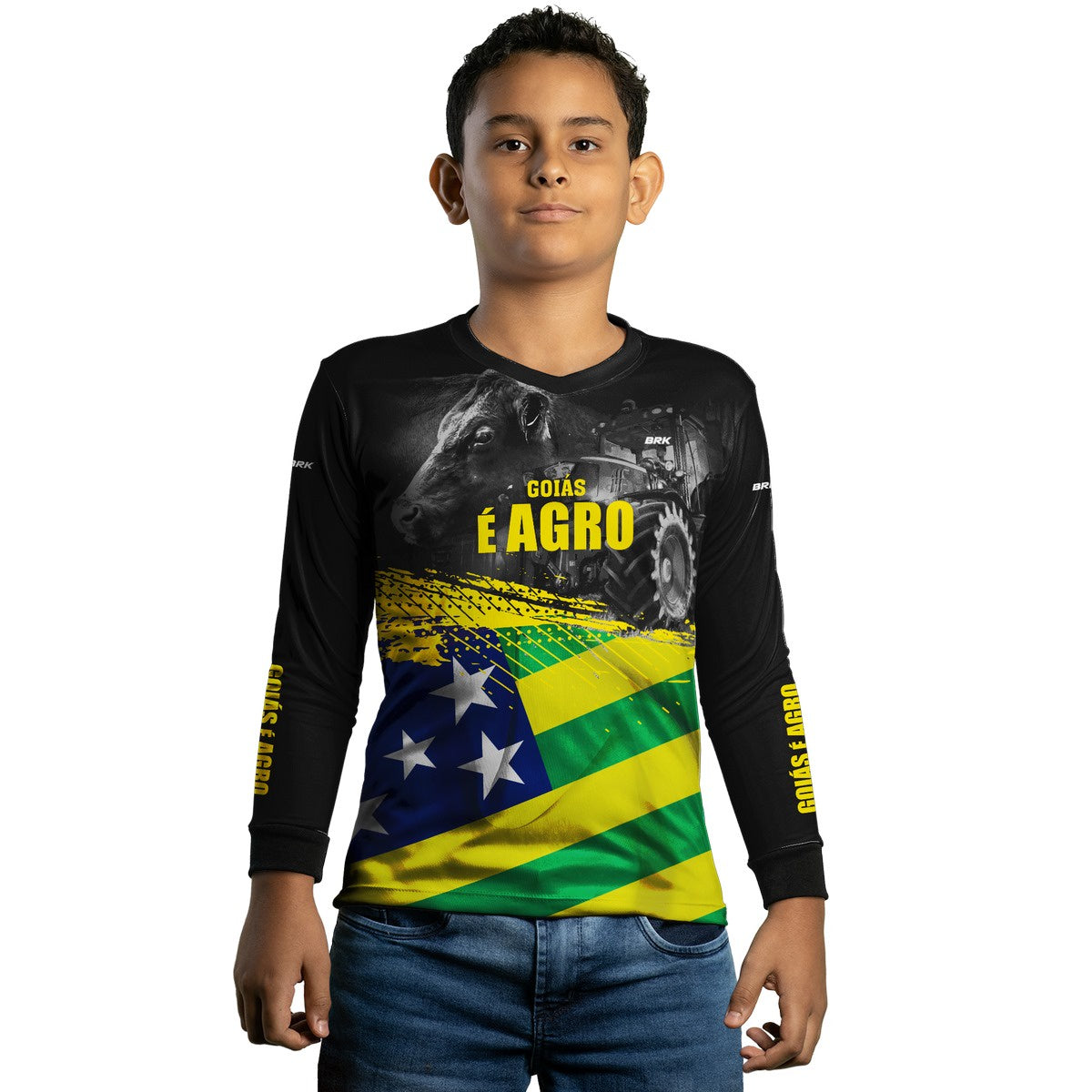Camisa Agro Brk Goiás é Agro com Proteção Solar UV50+ - BRK AGRO