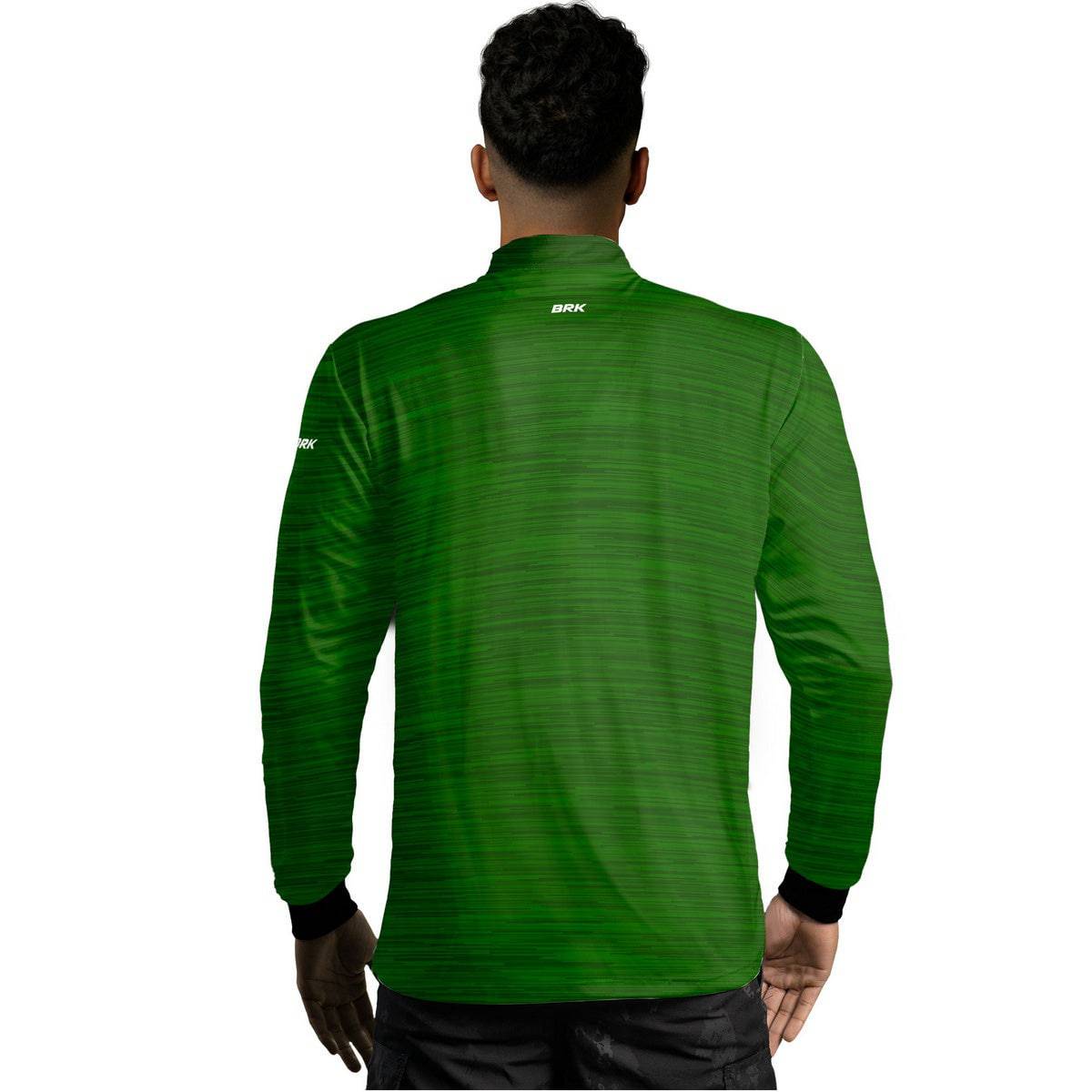 Camisa Masculina Agro Brk Mescla Verde Claro com Proteção Solar UV50+ - Brk Agro