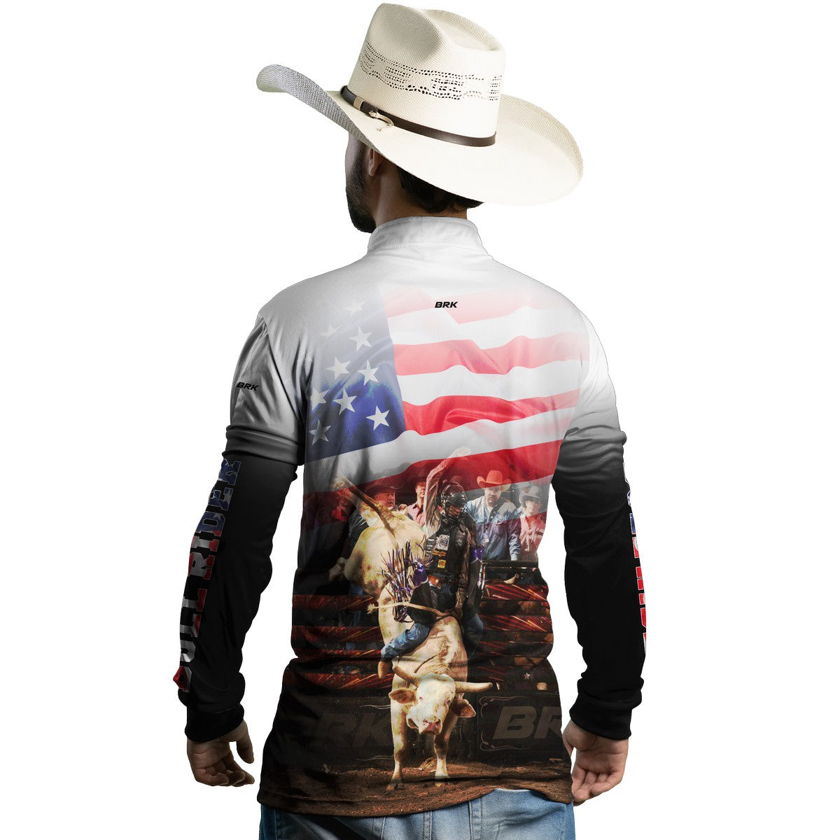 Camisa Agro Brk Branca Rodeio USA com Proteção Solar UV50+ - BRK AGRO