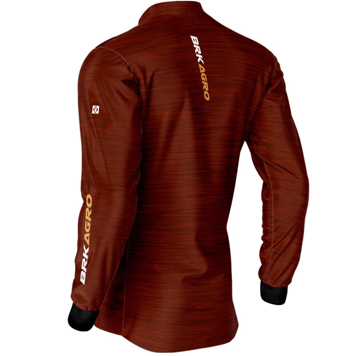 Camisa Agro Brk Mescla Marrom Yellowstone com Proteção Solar UV50+ - Brk Agro