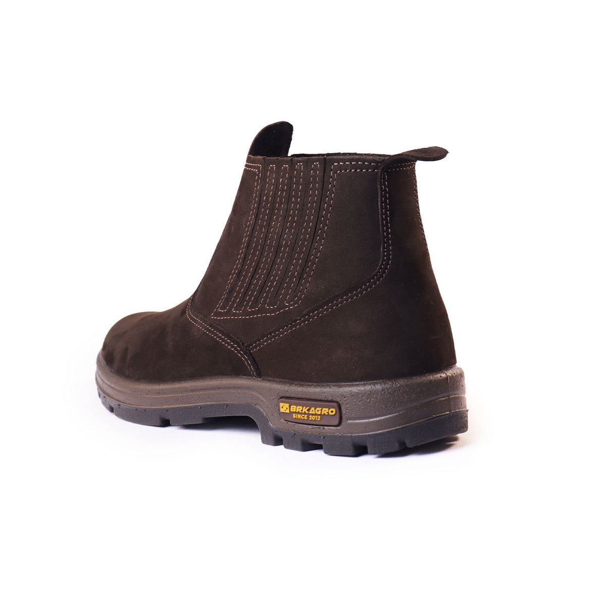 Kit Sistema é Bruto: Camisa Preto e Amarelo Terraplanagem + Botina Marrom Agro Brk