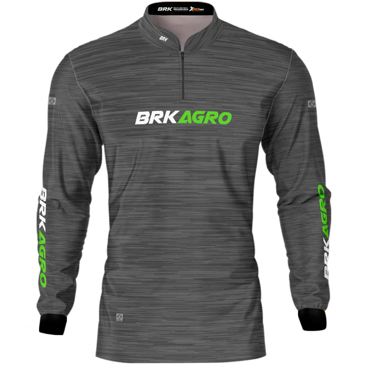 Camisa Agro Brk Mescla Cinza com Proteção Solar UV50+ Envio Imediato - Brk Agro